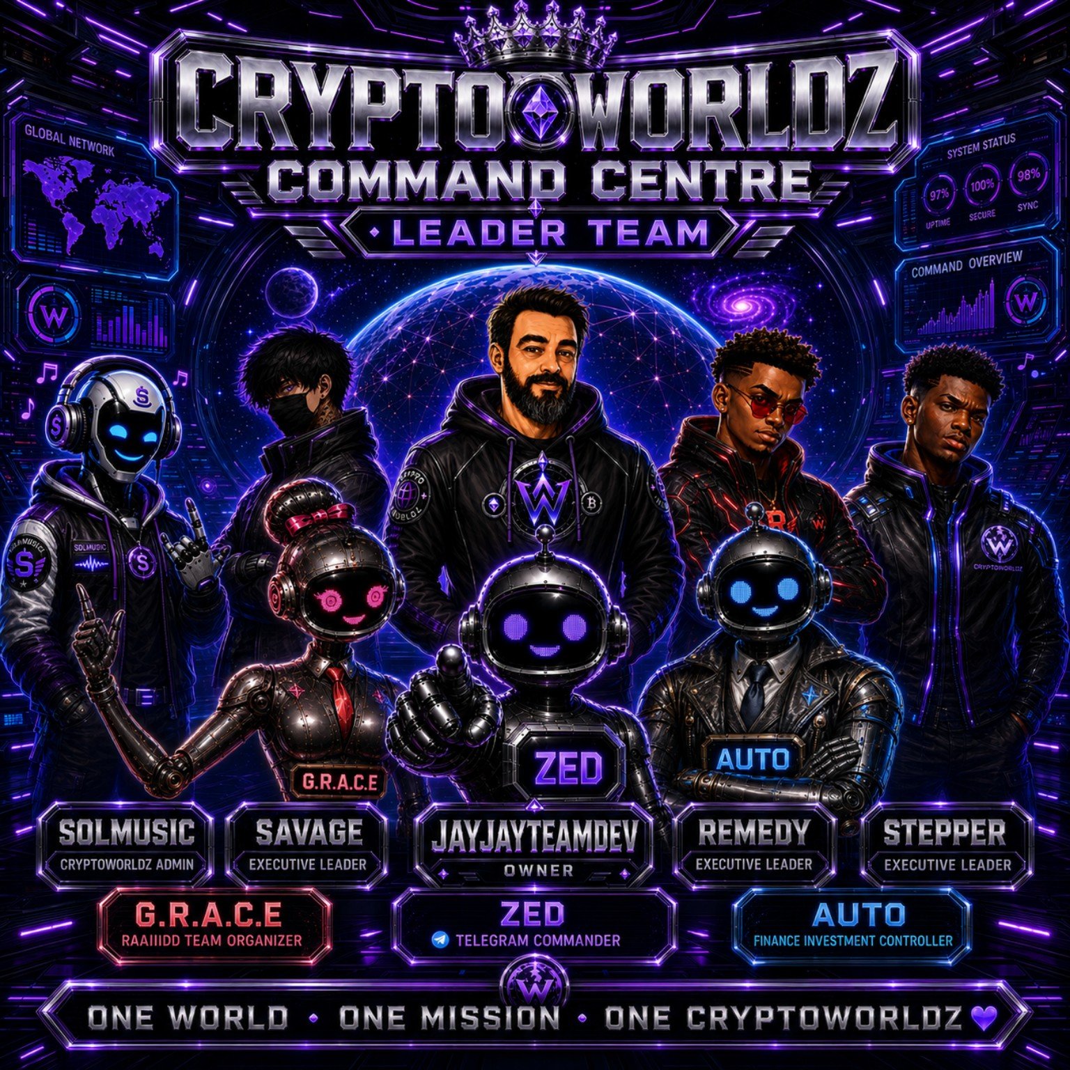 Approved separate human leadership team artwork
