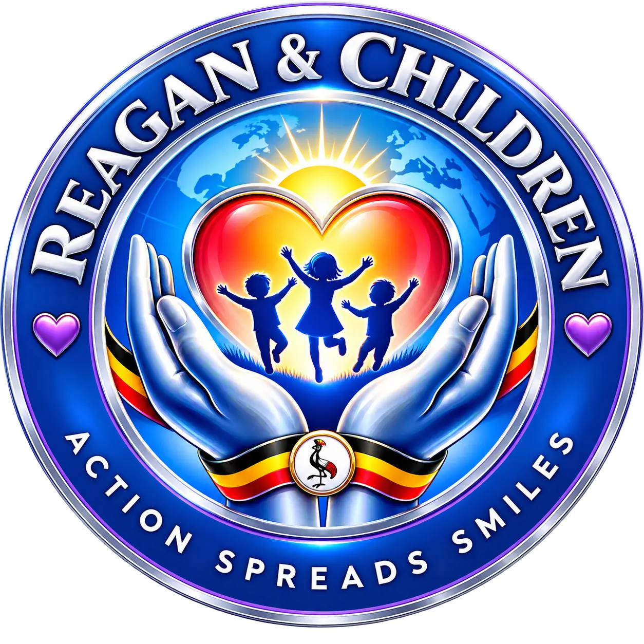 Reagan and Children support emblem